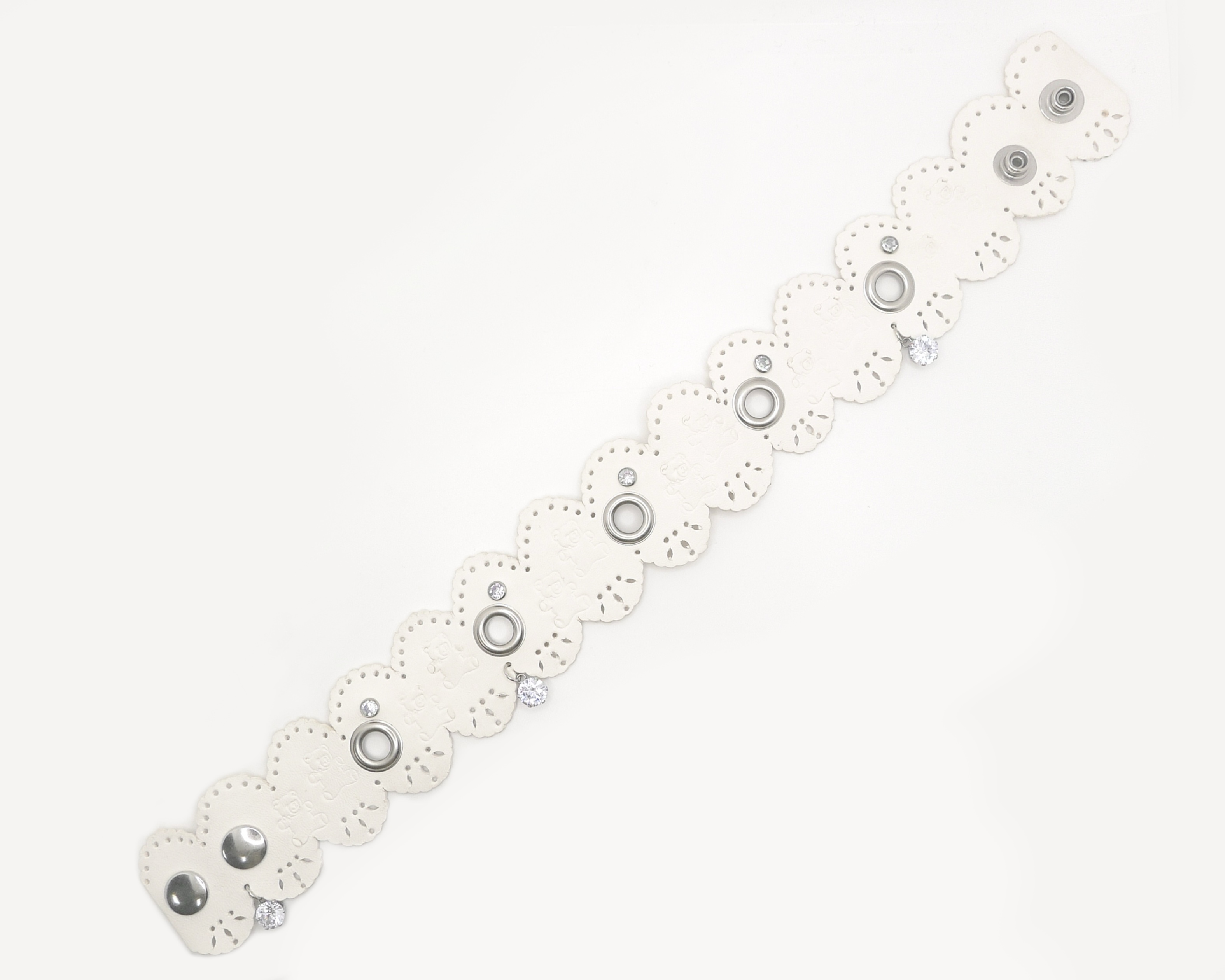 Lace Bear Leather Choker